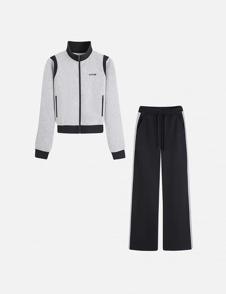 Bộ đồ đông 2 da nữ quần ống suông