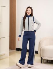 Bộ đồ đông 2 da nữ quần ống suông