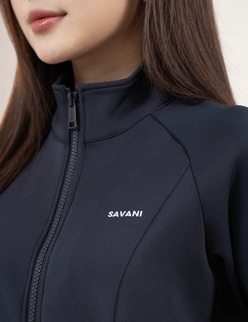 Bộ đồ đông nữ 2 da ngực in logo