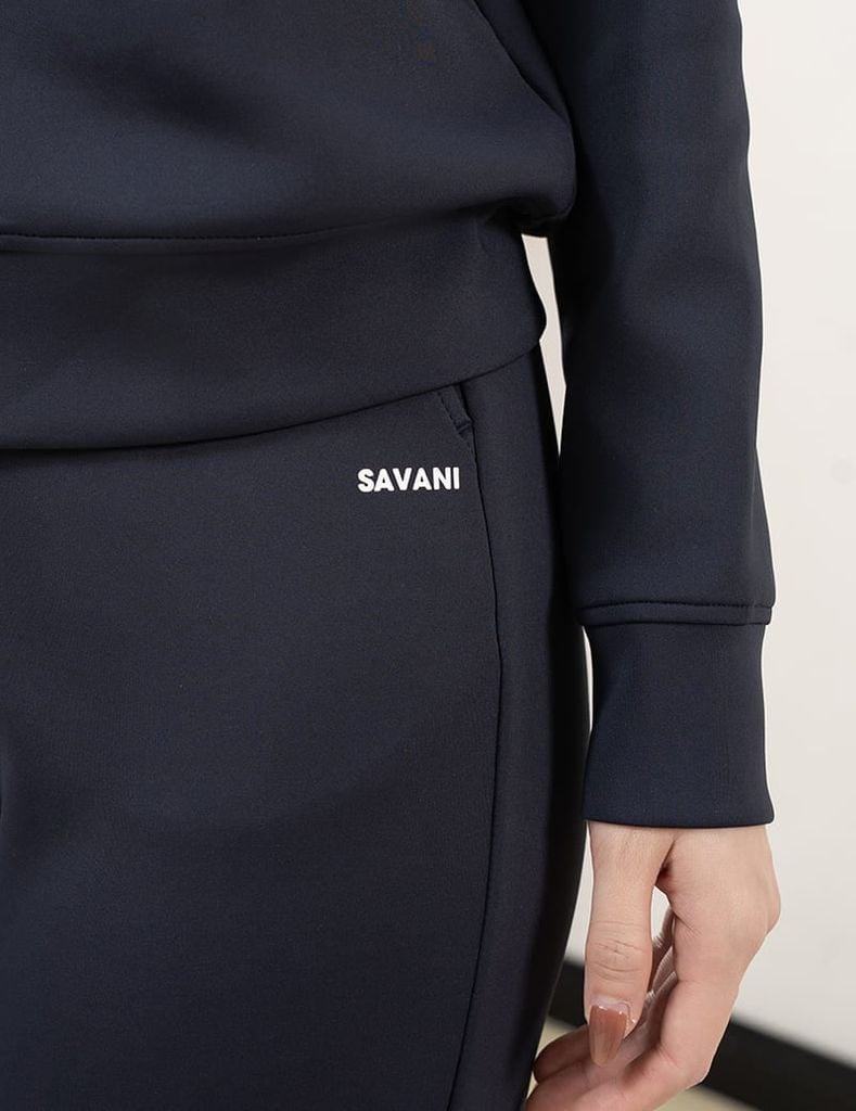 Bộ đồ đông nữ 2 da ngực in logo