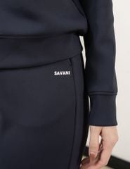 Bộ đồ đông nữ 2 da ngực in logo