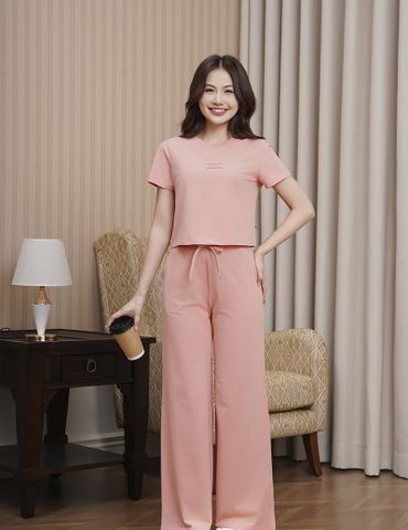 Bộ đồ hè quần dài nữ áo dáng croptop