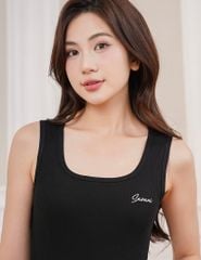 Áo ba lỗ nữ hình thêu nhỏ trước ngực