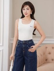 Áo ba lỗ nữ hình thêu nhỏ trước ngực