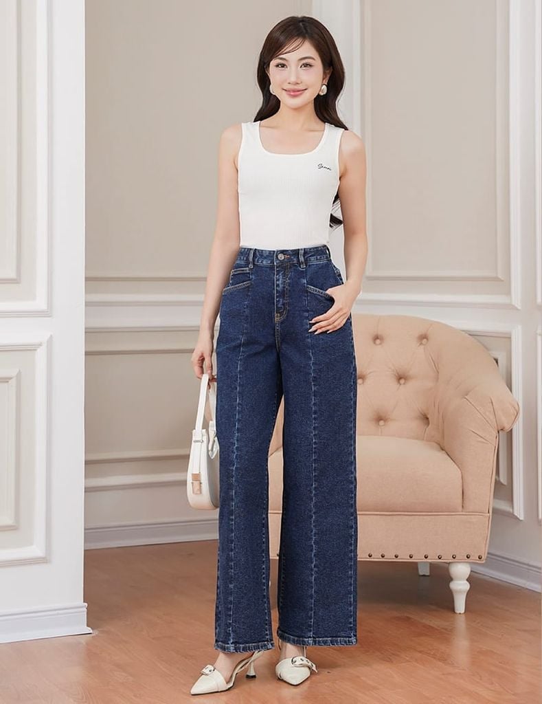 Áo ba lỗ nữ hình thêu nhỏ trước ngực