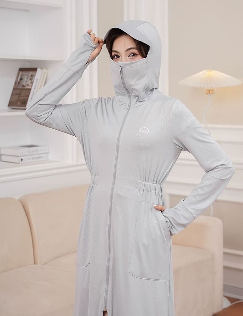 Áo chống nắng nữ dáng dài chống tia UV