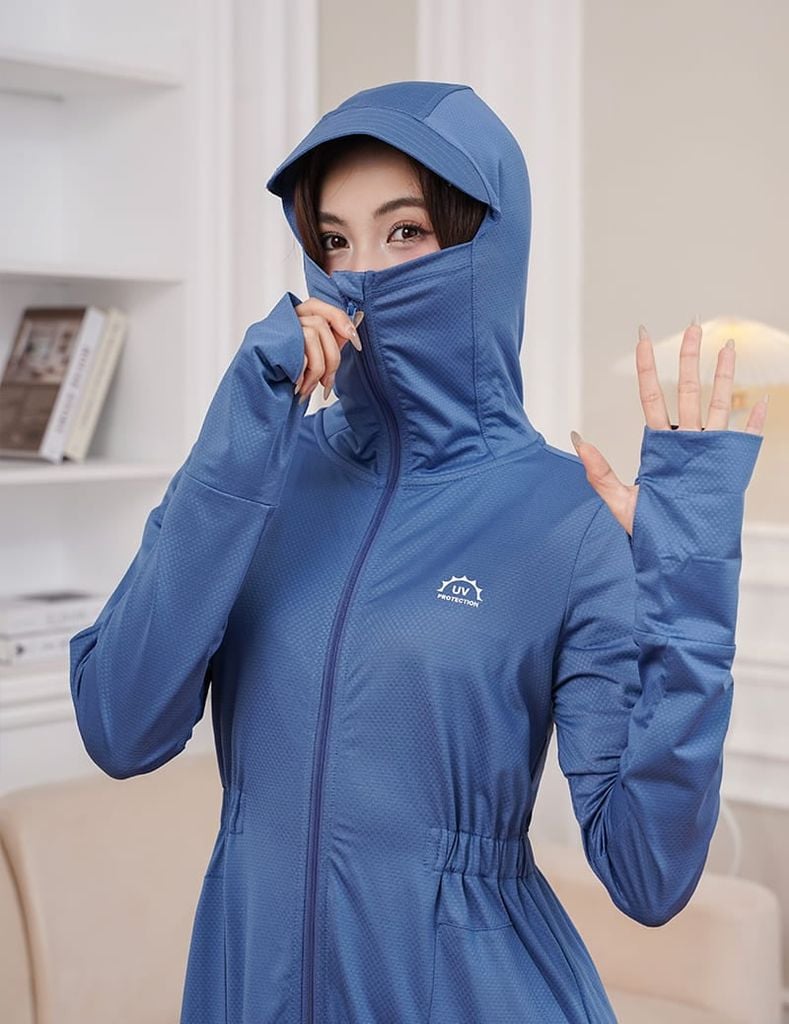 Áo chống nắng nữ dáng dài chống tia UV