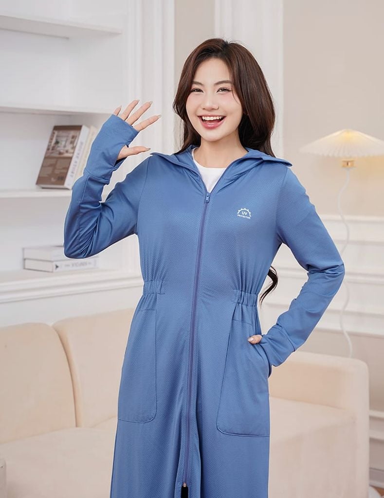 Áo chống nắng nữ dáng dài chống tia UV