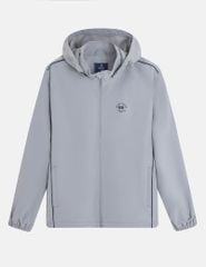 Áo khoác gió có mũ nữ hình in trước ngực