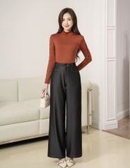 Áo giữ nhiệt nữ cổ cao thêu logo giữa ngực