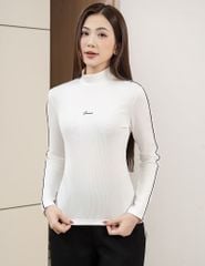Áo giữ nhiệt nữ cổ cao thêu logo giữa ngực