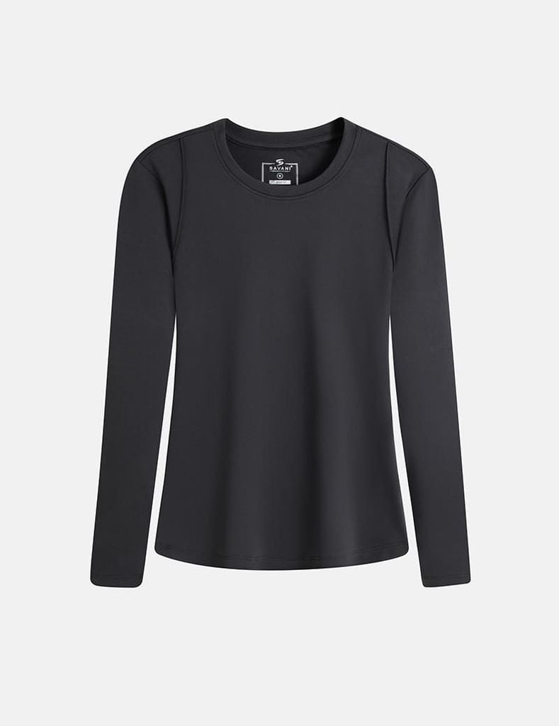 Áo giữ nhiệt cổ tròn nữ