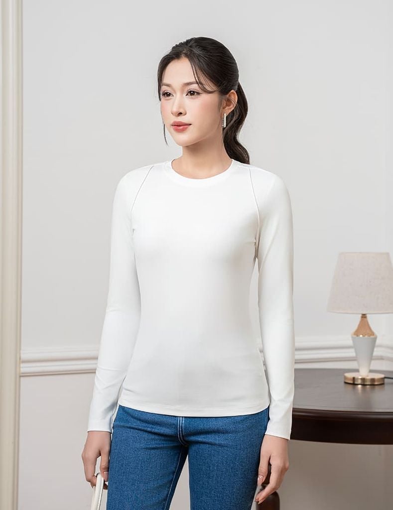 Áo giữ nhiệt cổ tròn nữ