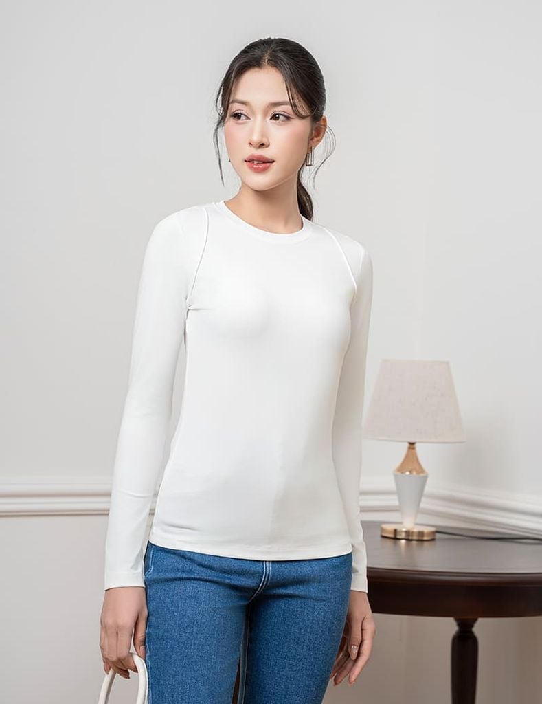 Áo giữ nhiệt cổ tròn nữ