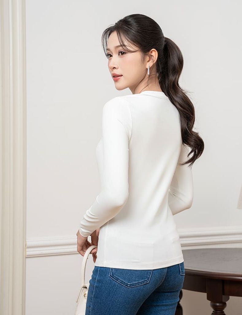 Áo giữ nhiệt cổ tròn nữ