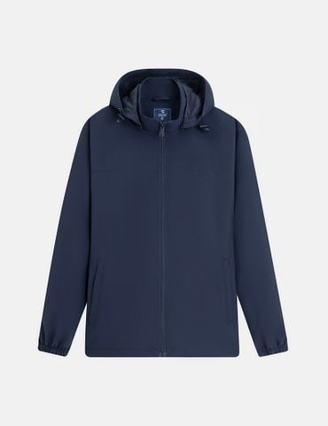 Áo gió có mũ đồng phục nữ cửa tay in logo
