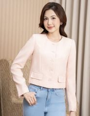 Áo khoác kiểu nữ cổ tròn