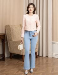 Áo khoác kiểu nữ cổ tròn