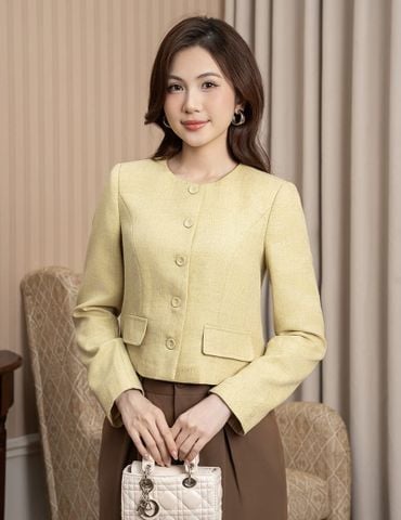 Áo khoác kiểu nữ cổ tròn