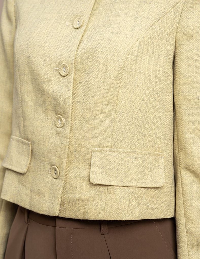 Áo khoác kiểu nữ cổ tròn