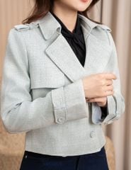 Áo măng tô nữ dáng ngắn