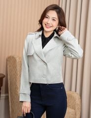 Áo măng tô nữ dáng ngắn
