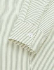 Áo sơ mi kẻ dài tay nữ nơ trang trí