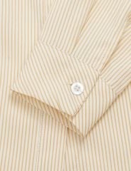 Áo sơ mi kẻ dài tay nữ nơ trang trí