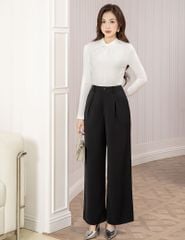 Áo thun dài tay nữ cổ vặn xoắn