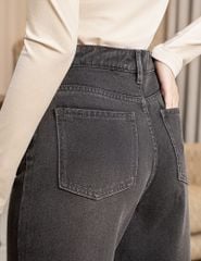 Quần jean nữ ông suông cuốn gấu