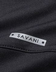 Áo thun dài tay nữ cổ cao in logo trước ngực