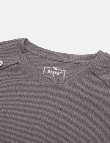 Áo thun dài tay nữ cổ tròn