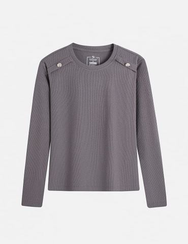 Áo thun dài tay nữ cổ tròn