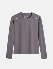 Áo thun dài tay nữ cổ tròn