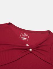 Áo thun dài tay nữ cổ tròn