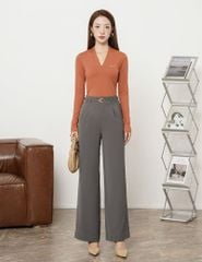 Quần âu cạp cao nữ ống suông