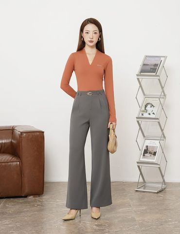 Quần âu cạp cao nữ ống suông