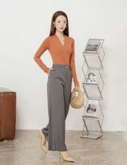 Quần âu cạp cao nữ ống suông