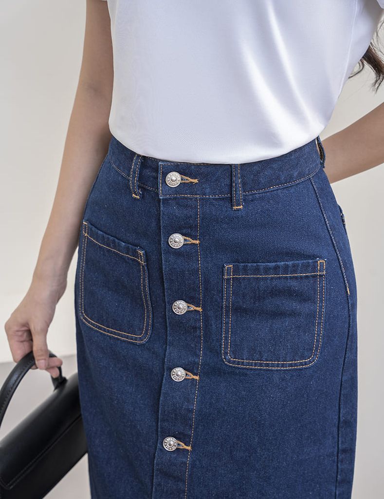 Chân váy jean nữ WVD002K4