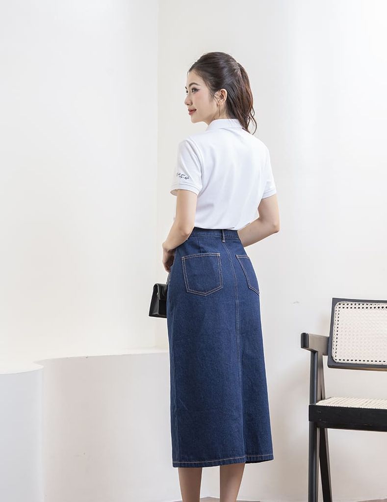 Chân váy jean nữ WVD002K4