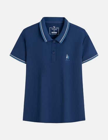 Áo polo nữ ngắn tay hình in trước ngực