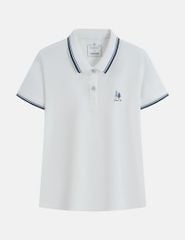 Áo polo nữ ngắn tay hình in trước ngực