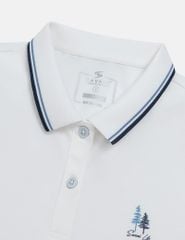Áo polo nữ ngắn tay hình in trước ngực