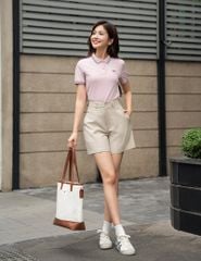 Áo polo nữ ngực in
