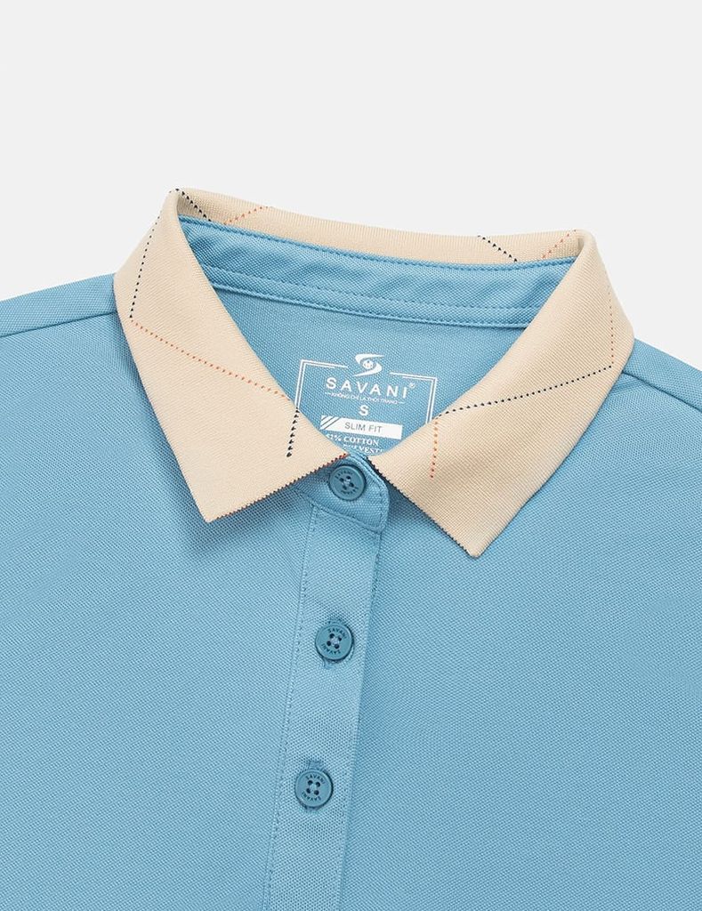 Áo polo ngắn tay nữ thêu logo tay