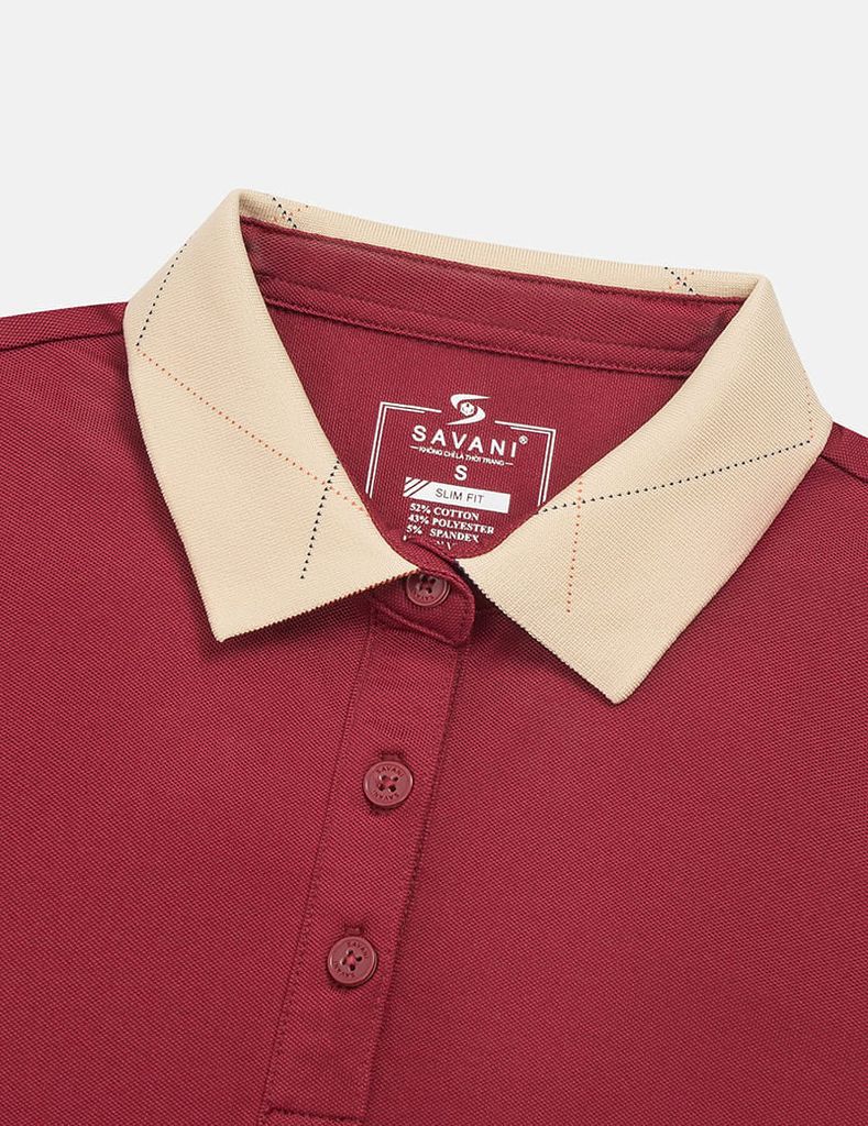 Áo polo ngắn tay nữ thêu logo tay