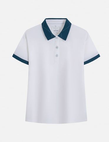 Áo polo ngắn tay nữ thêu logo tay