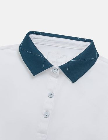 Áo polo ngắn tay nữ thêu logo tay