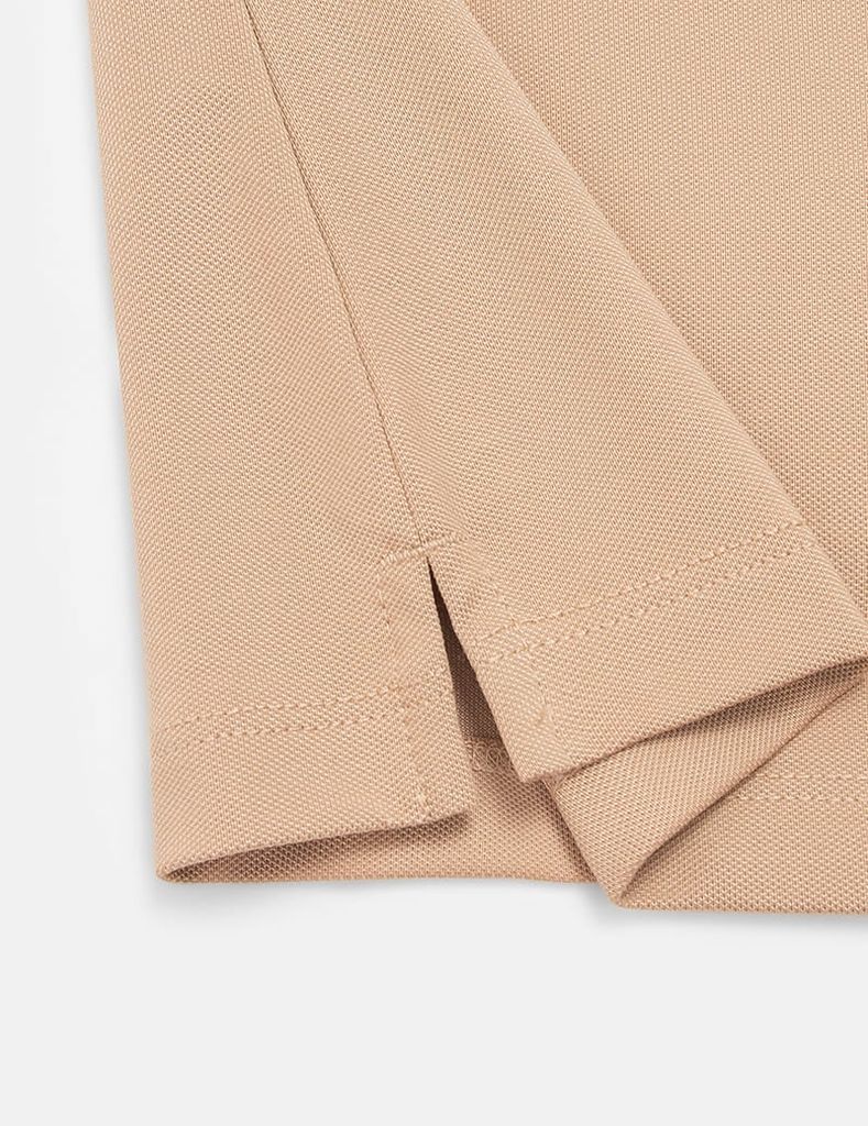 Áo polo nữ phối tay in hình trước ngực