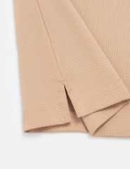 Áo polo nữ phối tay in hình trước ngực